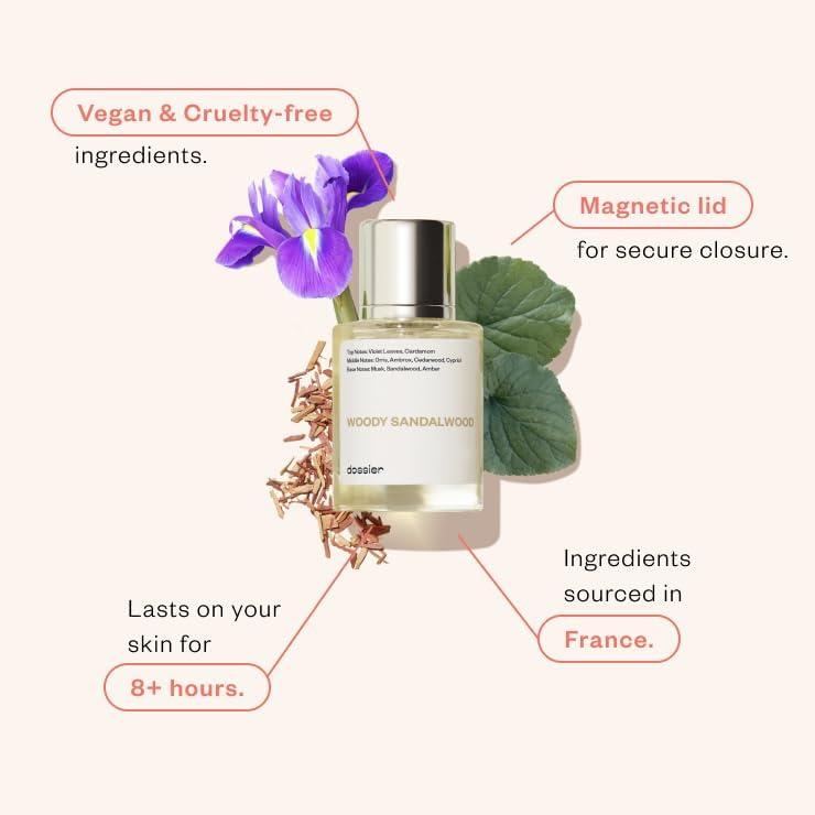 imageDossier Ambery Saffron 17 Fl Oz 50ml Eau de Parfum Inspired by Baccarat Rouge 540 Vegan Unisex Perfume SprayWoody Sandalwood