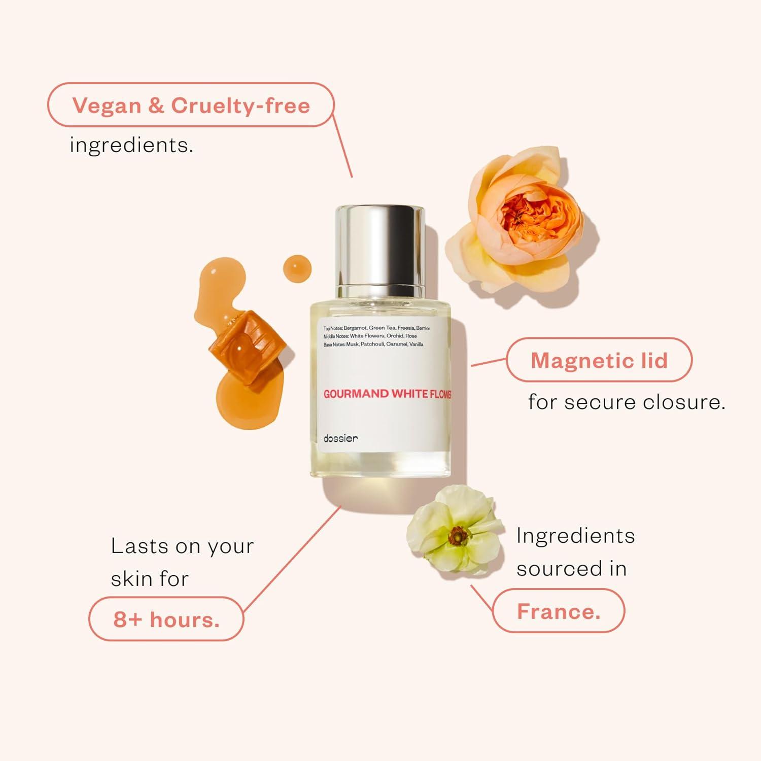 imageDossier Gourmand White Flowers Eau de Parfum Inspired by ViktorampampRolfs Flowerbomb Perfume Luxury Pure Infused ParabenFree Vegan For Women Fragrance 17 Fl oz Spray 50ml34 Fl Oz Pack of 1