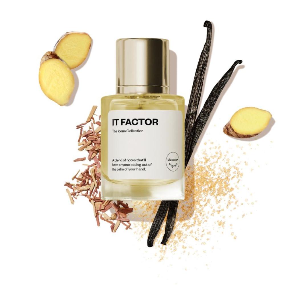 imageDossier Originals  IT FACTOR  Eau de Parfum  50 ML  For Women Men Unisex  Longlasting Perfume Crafted in France  Vegan  Pure Infused  Perfume Spray
