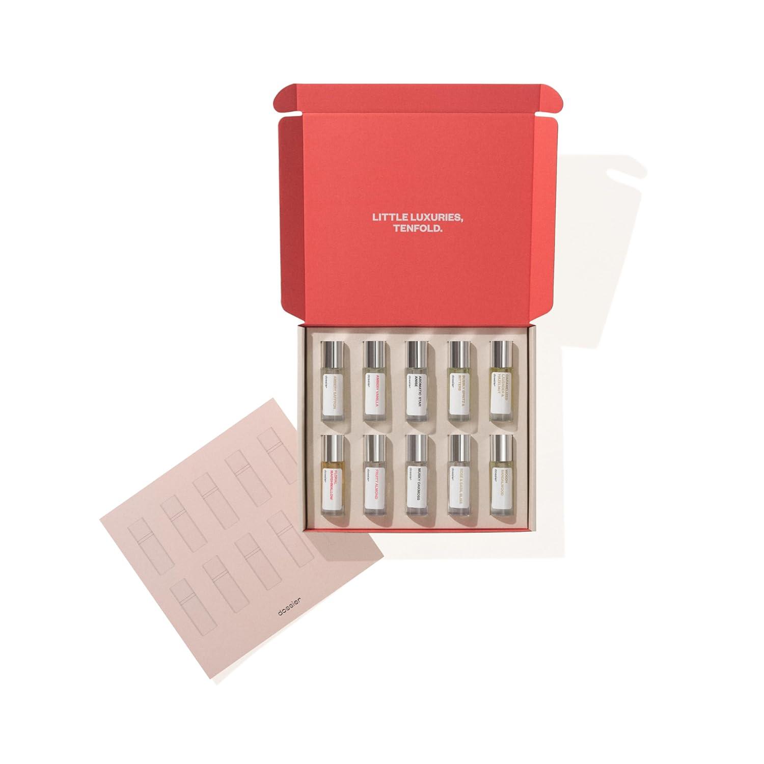 imageDossier Discovery Set 10 x 11ml037 fl oz Testing Sampler Fragrances Diverse Fragrance Collection Inspired by Luxury Scents LongLasting Trying Different Scents Before Purchasing