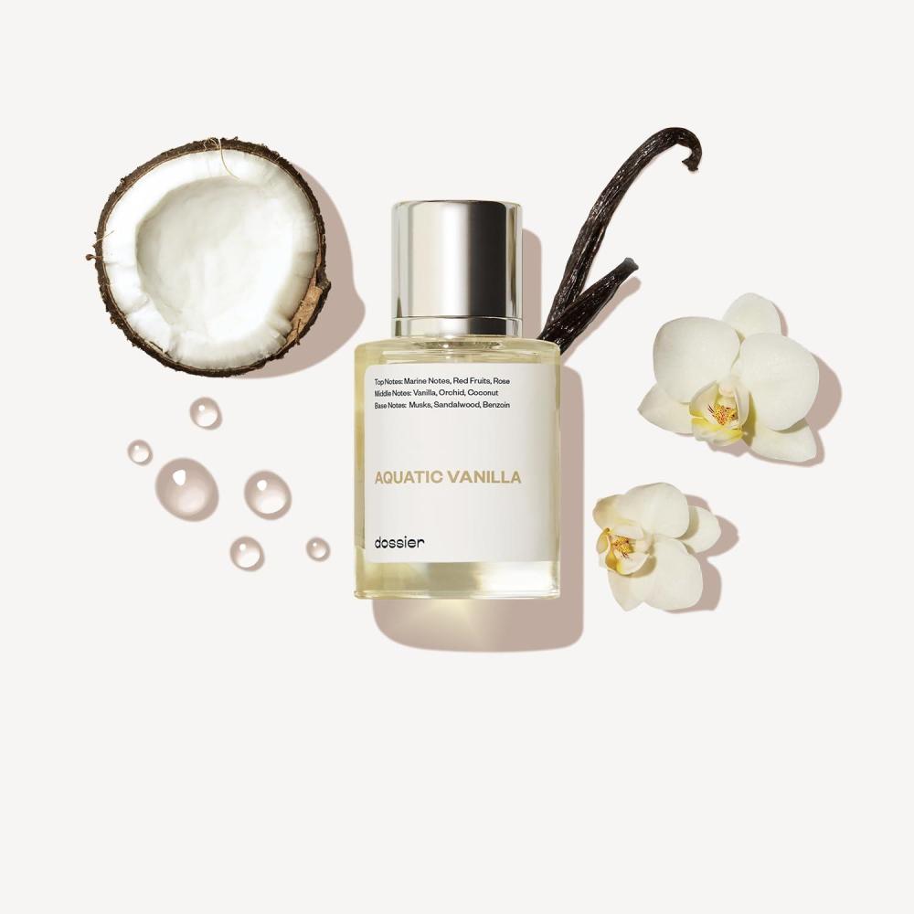 imageDossier Aquatic Vanilla Eau de Parfum Inspired by Vanilla Vibes Longlasting Fragrance Vegan Paraben Free Feminine 50ml 17oz